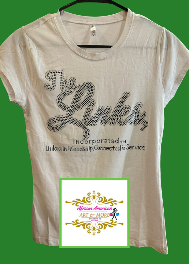 Links Fancy “L” Bling Tee (White)