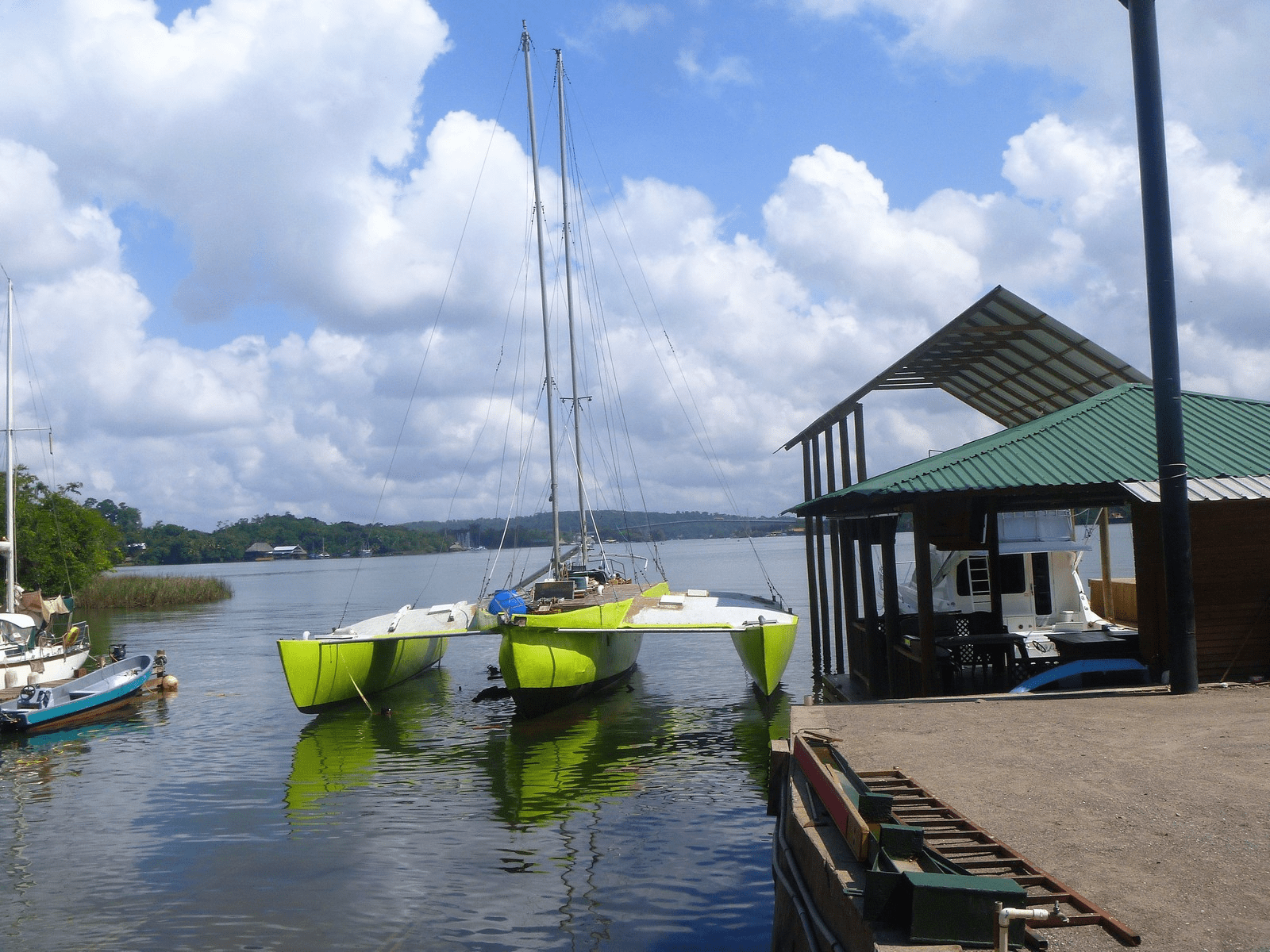 brown trimaran