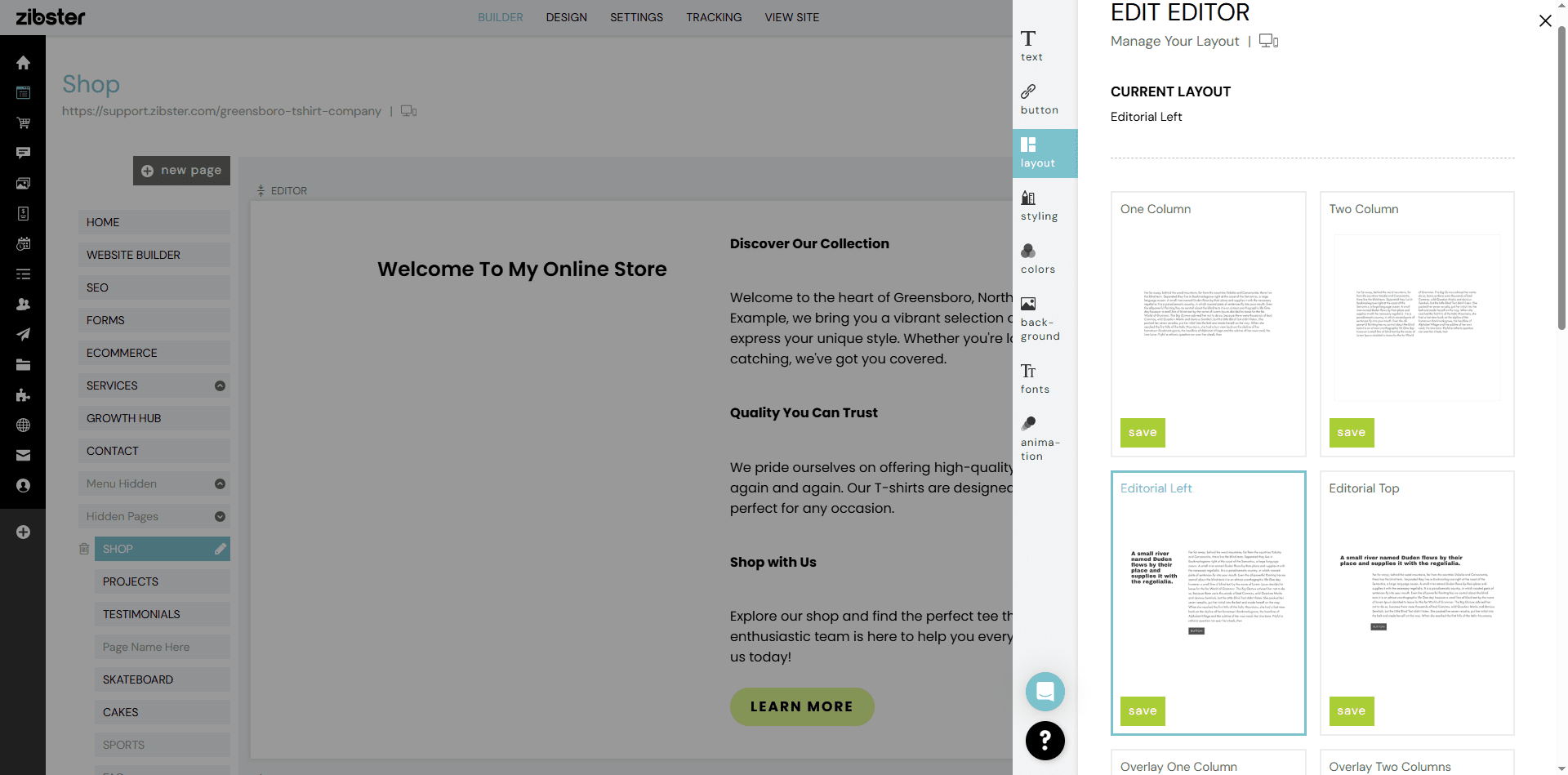 How To Use Text Editor Blocks - Zibster Knowledge Base