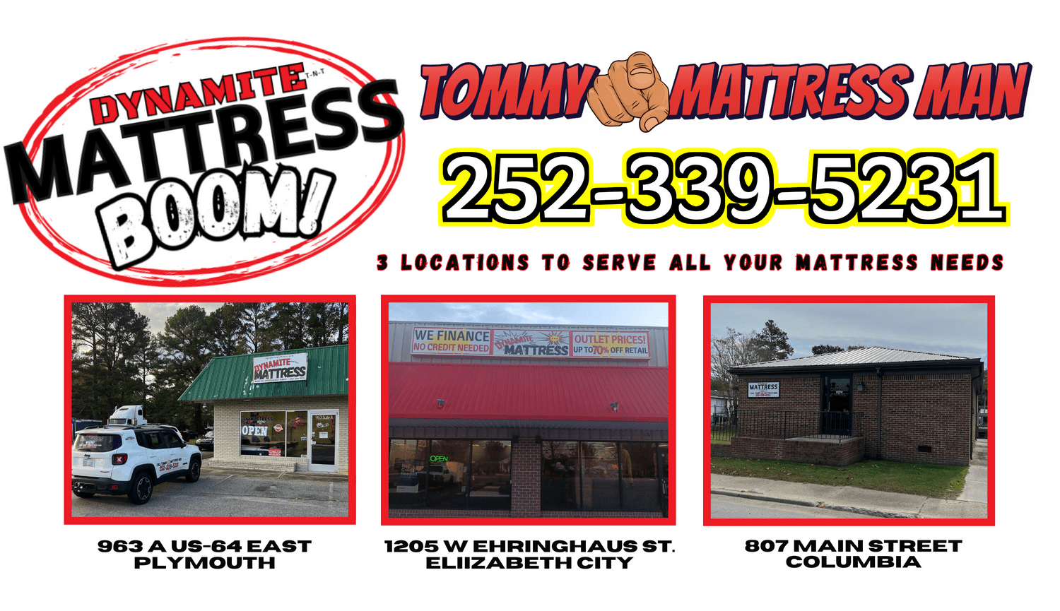 Storefront of 3 locations