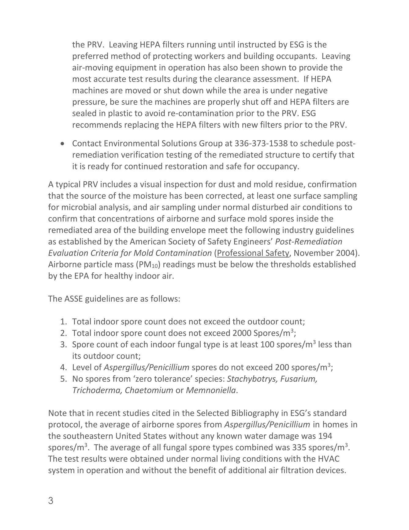 Prv requirements environmental solutions group