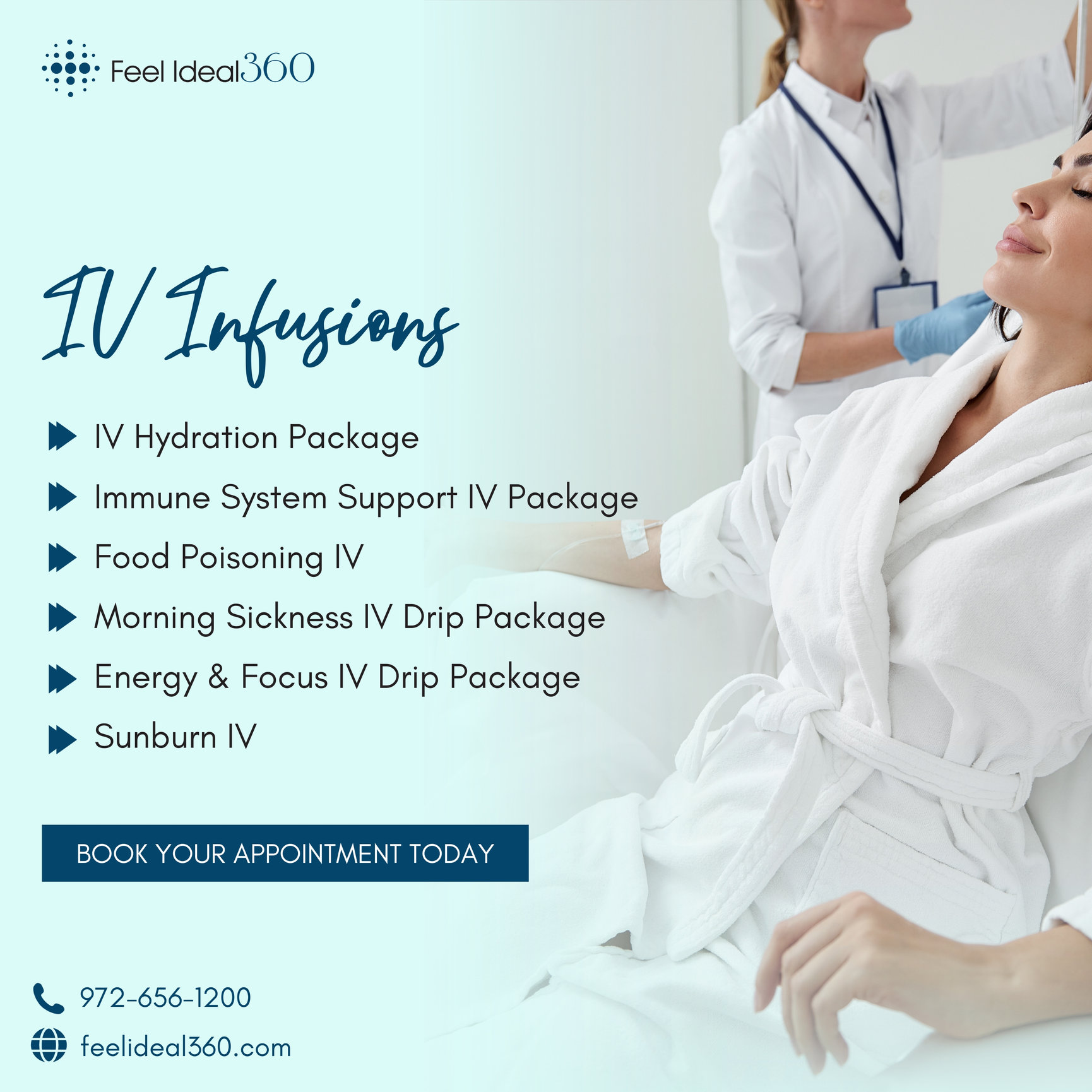 IV Infusions for hangovers, flu, migraines, and more at Feel Ideal 360